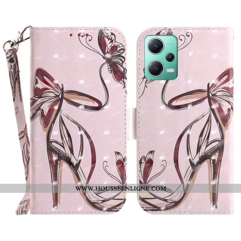 Housse Xiaomi Redmi Note 12/Poco X5 5G Escarpin à Lanière