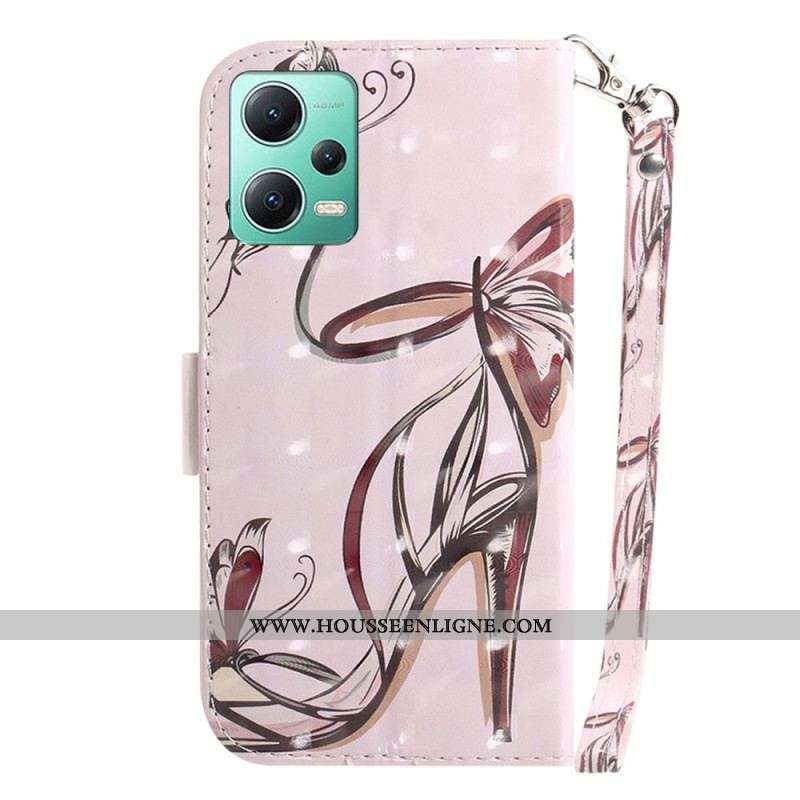 Housse Xiaomi Redmi Note 12/Poco X5 5G Escarpin à Lanière