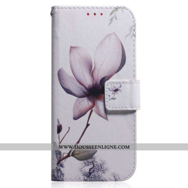 Housse Xiaomi Redmi Note 12/Poco X5 5G Fleur Ancienne à Lanière