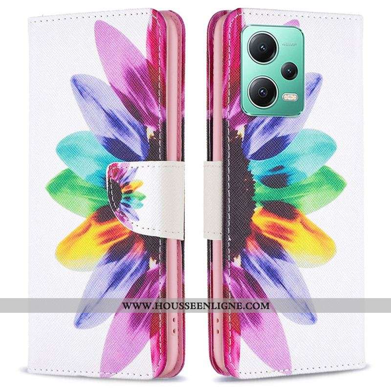 Housse Xiaomi Redmi Note 12/Poco X5 5G Fleur Aquarelle