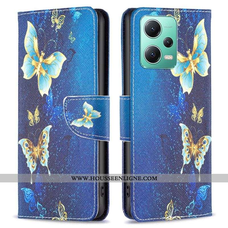 Housse Xiaomi Redmi Note 12/Poco X5 5G Les Papillons