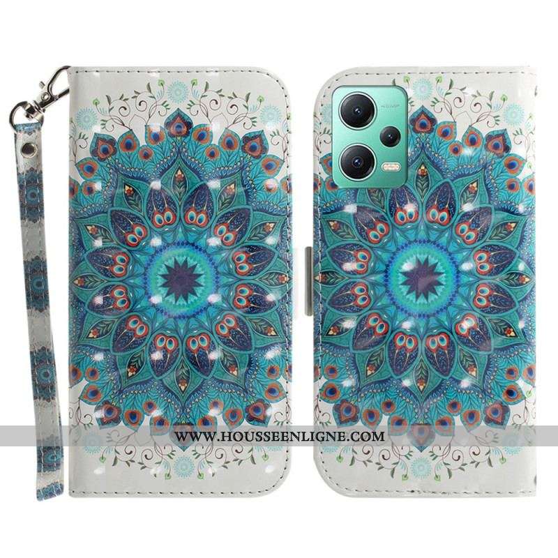 Housse Xiaomi Redmi Note 12/Poco X5 5G Mandala à Lanière