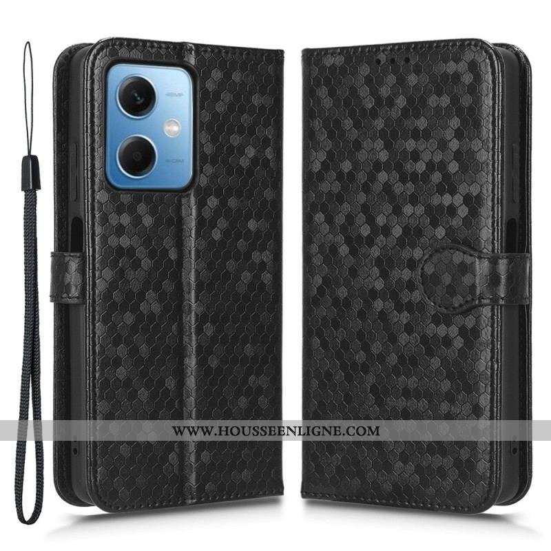 Housse Xiaomi Redmi Note 12/Poco X5 5G Motif 3D à Lanière