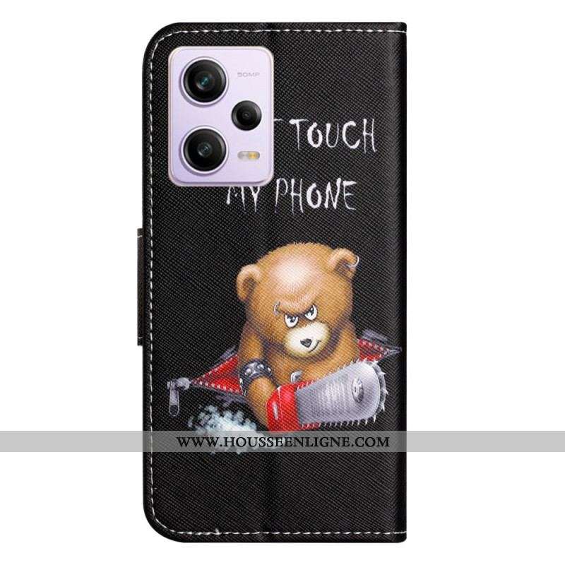 Housse Xiaomi Redmi Note 12/Poco X5 5G Ours Dangereux à Lanière