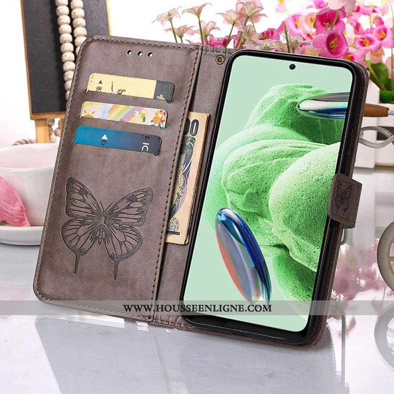 Housse Xiaomi Redmi Note 12/Poco X5 5G Papillon Floral