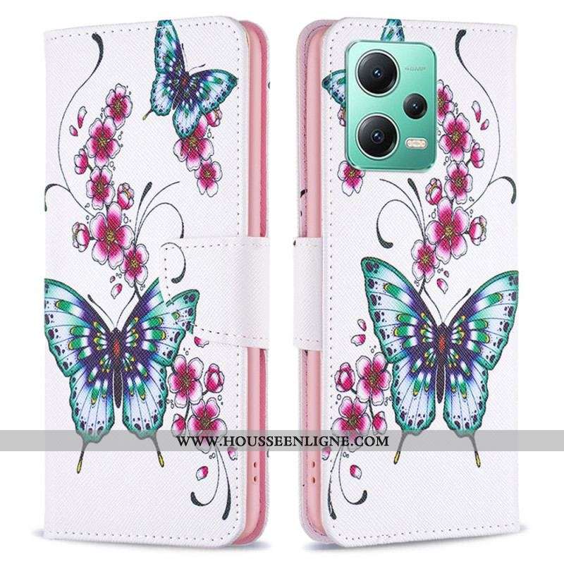 Housse Xiaomi Redmi Note 12/Poco X5 5G Papillons