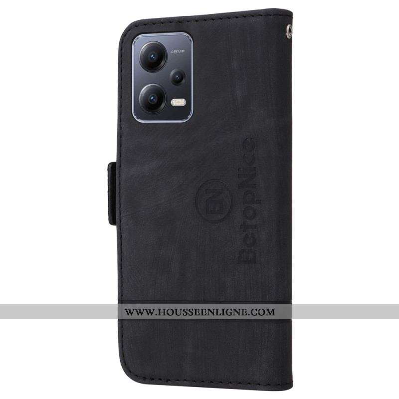 Housse Xiaomi Redmi Note 12/Poco X5 5G Porte-Carte Frontal BETOPNICE