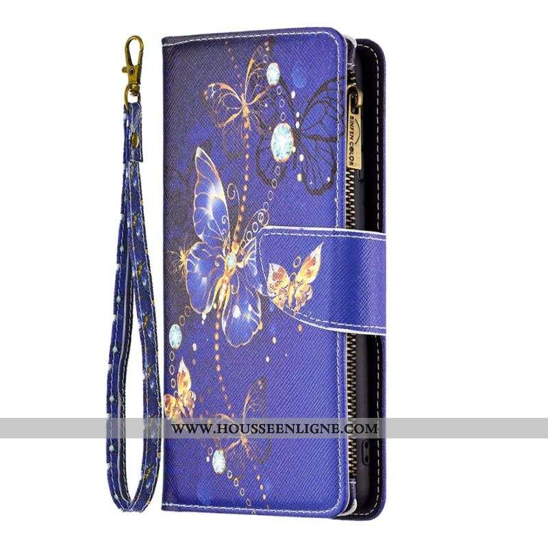 Housse Xiaomi Redmi Note 12/Poco X5 5G Porte-Monnaie Papillons