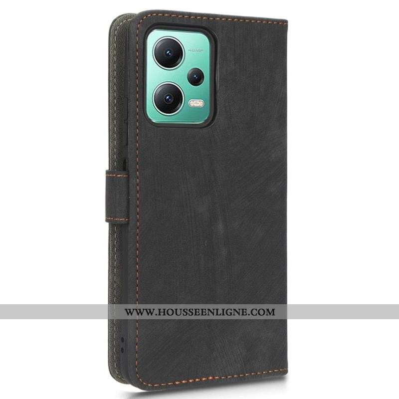 Housse Xiaomi Redmi Note 12/Poco X5 5G Simili Cuir Vintage