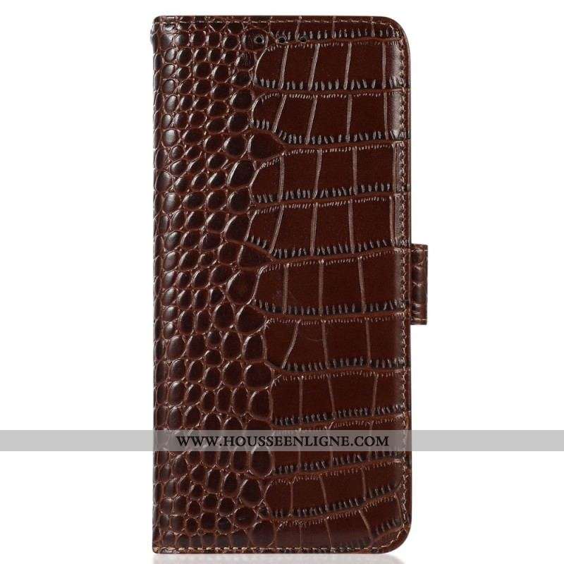 Housse Xiaomi Redmi Note 12/Poco X5 5G Style Crocodile RFID