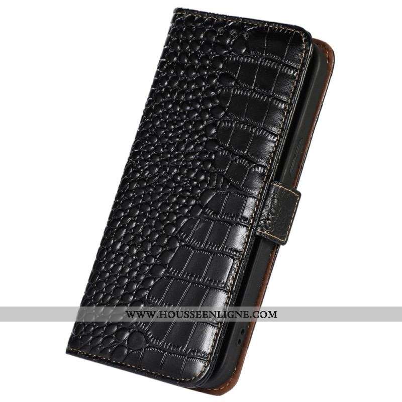 Housse Xiaomi Redmi Note 12/Poco X5 5G Style Crocodile RFID