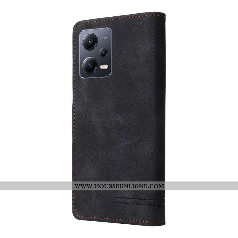 Housse Xiaomi Redmi Note 12/Poco X5 5G Style Cuir