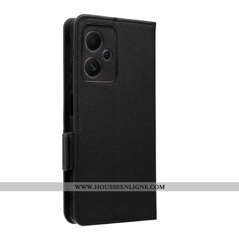 Housse Xiaomi Redmi Note 12/Poco X5 5G Style Litchi Ultra Fine