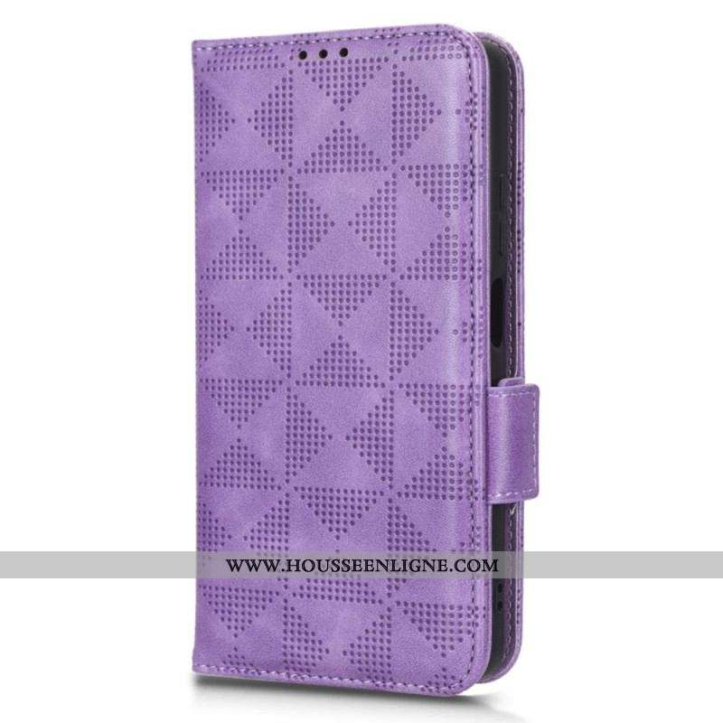 Housse Xiaomi Redmi Note 12/Poco X5 5G Triangles avec Lanière