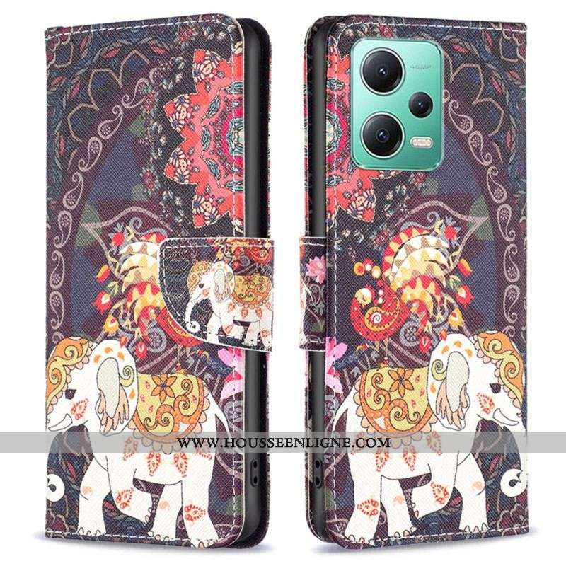 Housse Xiaomi Redmi Note 12/Poco X5 5G Éléphant Tribal