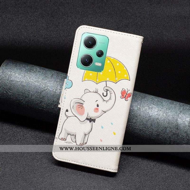 Housse Xiaomi Redmi Note 12/Poco X5 5G Éléphant sous la Pluie