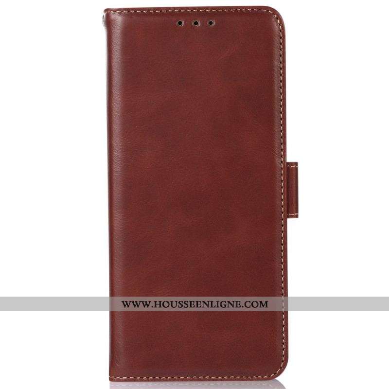 Housse Xiaomi Redmi Note 12/Poco X5 Véritable Cuir Fonction RFID