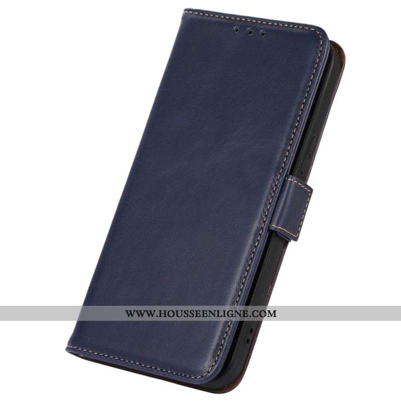 Housse Xiaomi Redmi Note 12/Poco X5 Véritable Cuir Fonction RFID