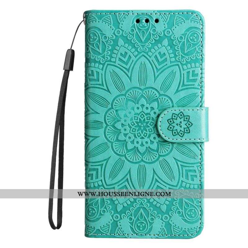Housse Xiaomi Redmi Note 12 Pro Déco Mandala à Lanière
