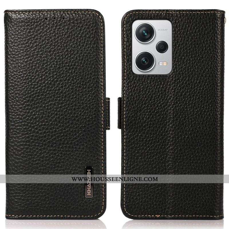 Housse Xiaomi Redmi Note 12 Pro Plus Cuir Litchi KHAZNEH RFID