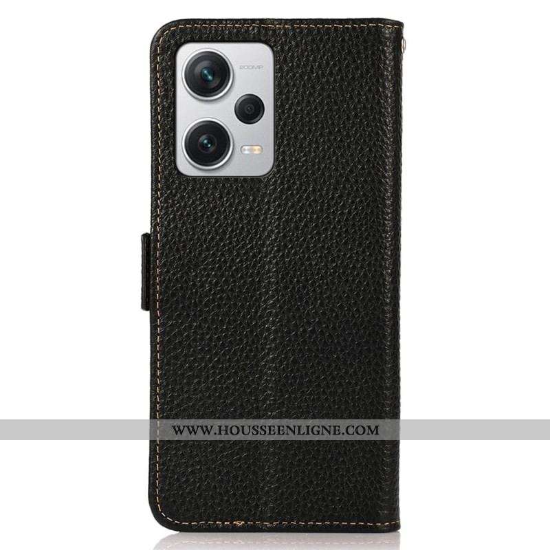 Housse Xiaomi Redmi Note 12 Pro Plus Cuir Litchi KHAZNEH RFID