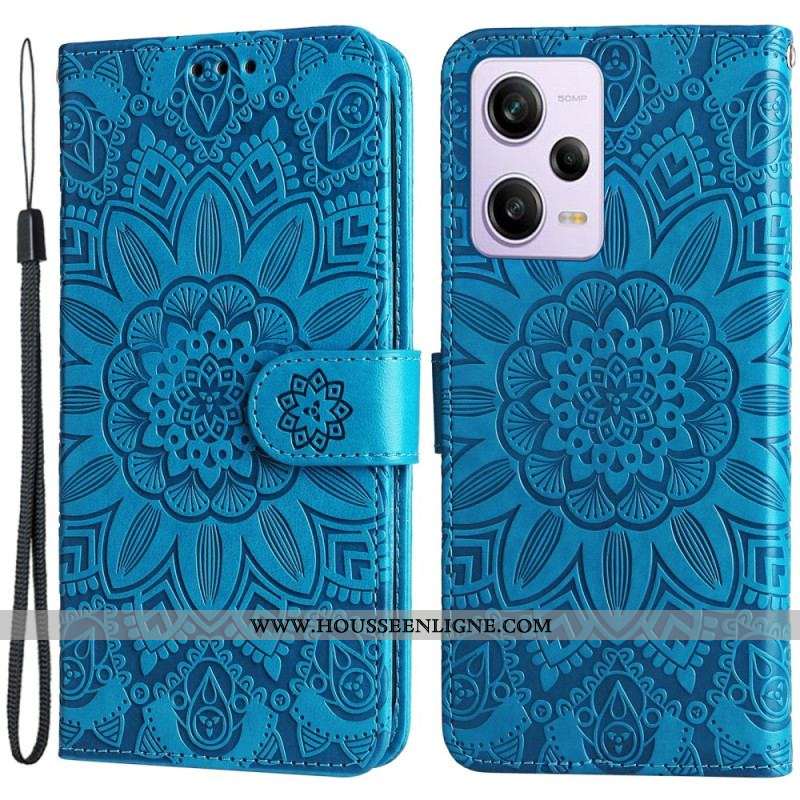 Housse Xiaomi Redmi Note 12 Pro Plus Déco Mandala à Lanière