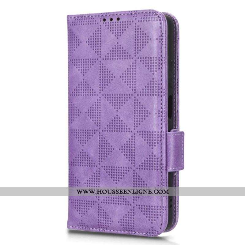 Housse Xiaomi Redmi Note 12 Pro Plus Triangles avec Lanière