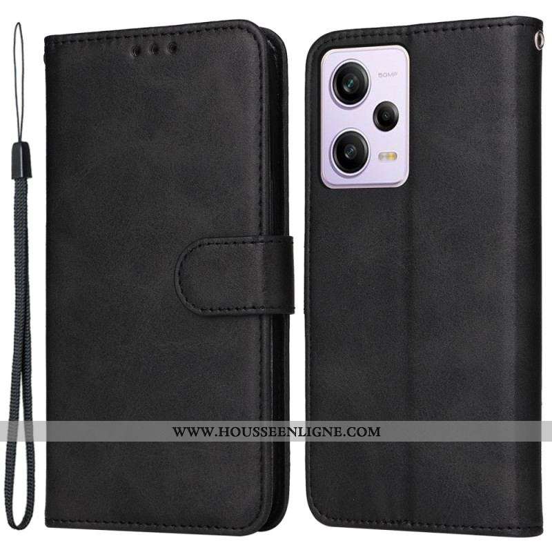 Housse Xiaomi Redmi Note 12 Pro Plus Unie à Lanière