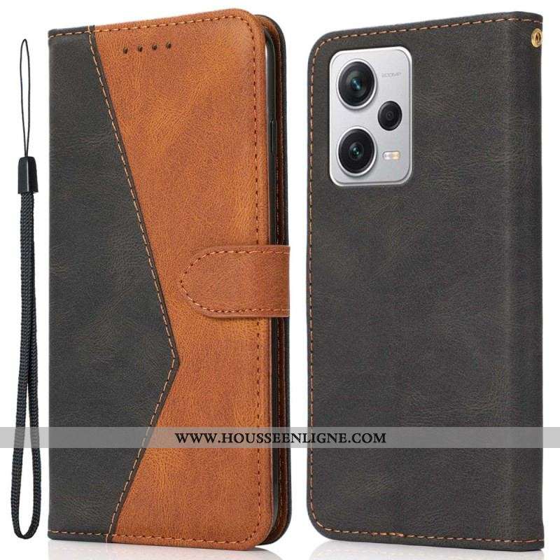 Housse Xiaomi Redmi Note 12 Pro/Poco X5 Pro 5G Bicolore à Lanière