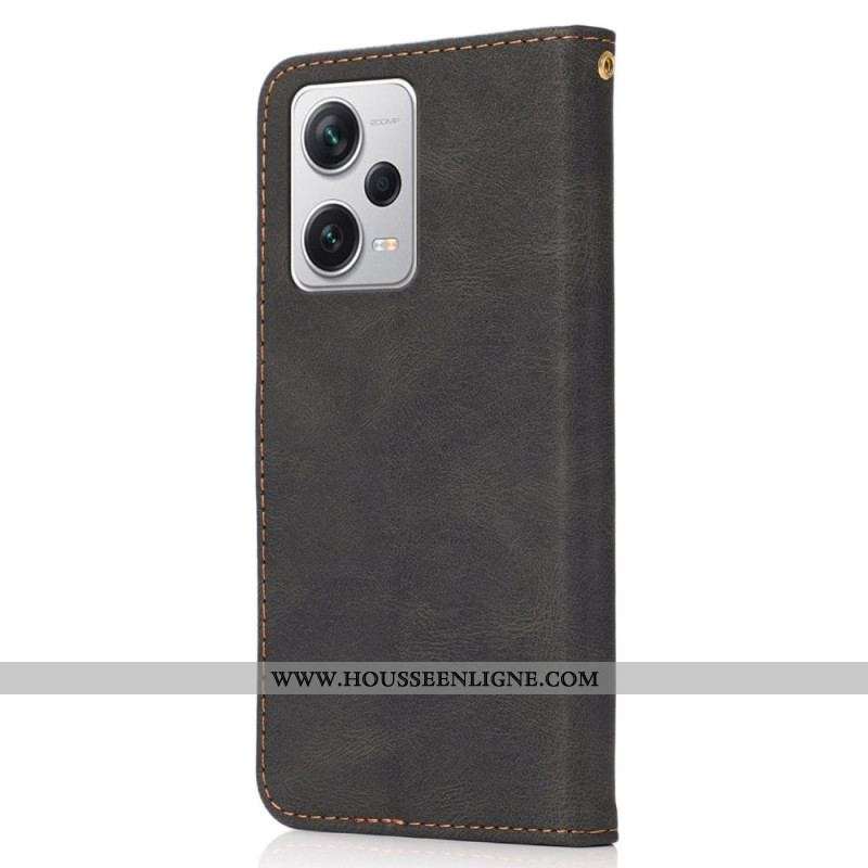 Housse Xiaomi Redmi Note 12 Pro/Poco X5 Pro 5G Bicolore à Lanière