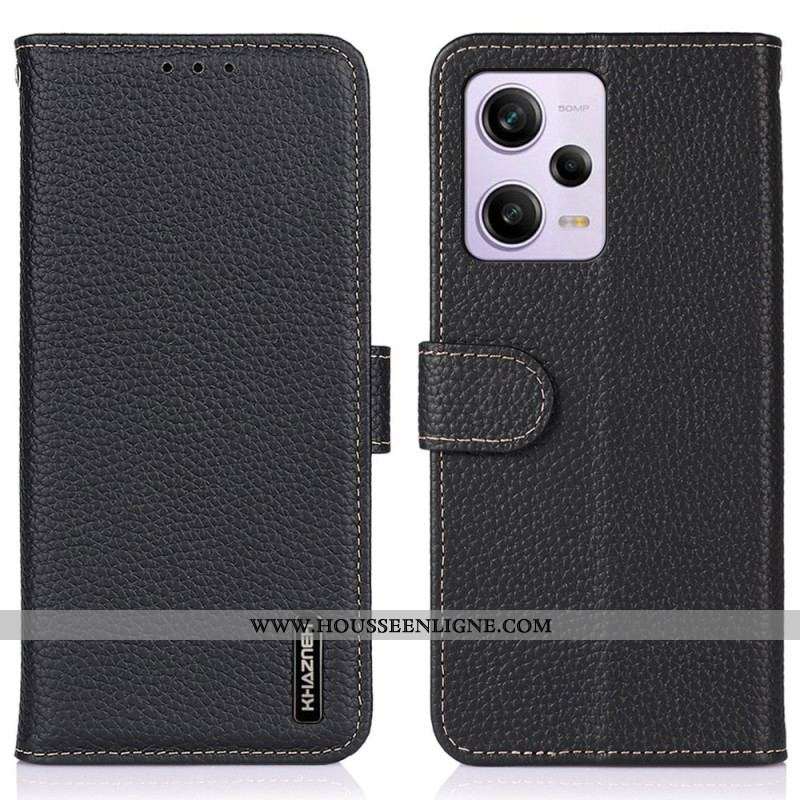 Housse Xiaomi Redmi Note 12 Pro/Poco X5 Pro 5G Cuir Litchi KHAZNEH