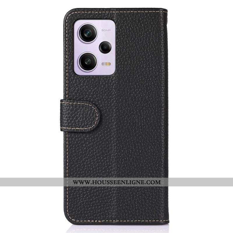 Housse Xiaomi Redmi Note 12 Pro/Poco X5 Pro 5G Cuir Litchi KHAZNEH