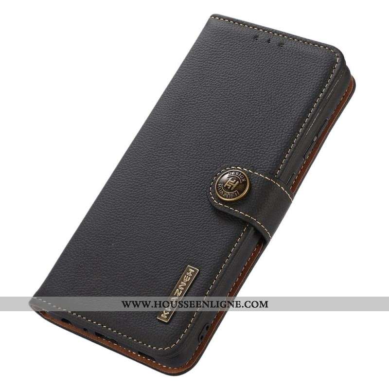 Housse Xiaomi Redmi Note 12 Pro/Poco X5 Pro 5G Cuir Véritable KHAZNEH RFID