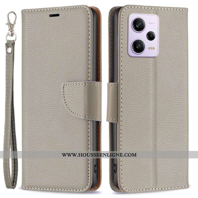 Housse Xiaomi Redmi Note 12 Pro/Poco X5 Pro 5G Fermoir Oblique à Lanière