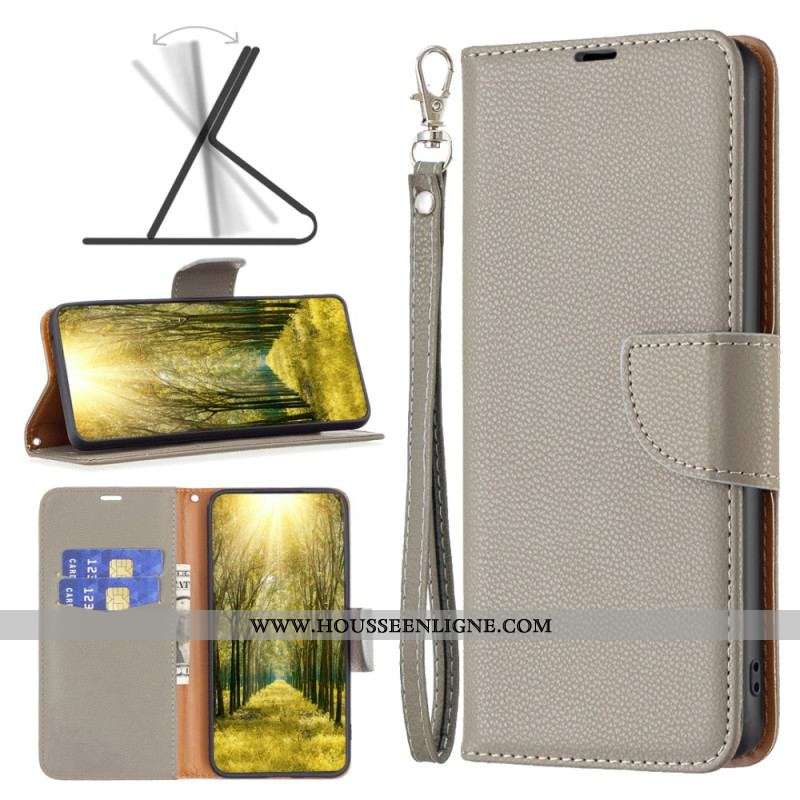 Housse Xiaomi Redmi Note 12 Pro/Poco X5 Pro 5G Fermoir Oblique à Lanière