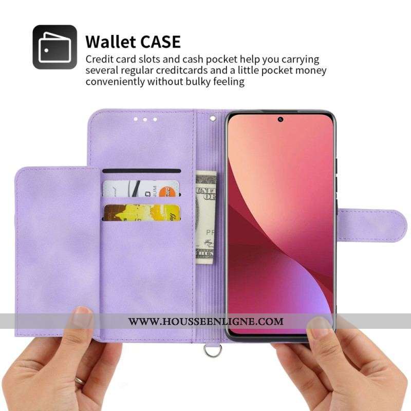 Housse Xiaomi Redmi Note 12 Pro/Poco X5 Pro 5G Florale avec Lanière et Bandoulière