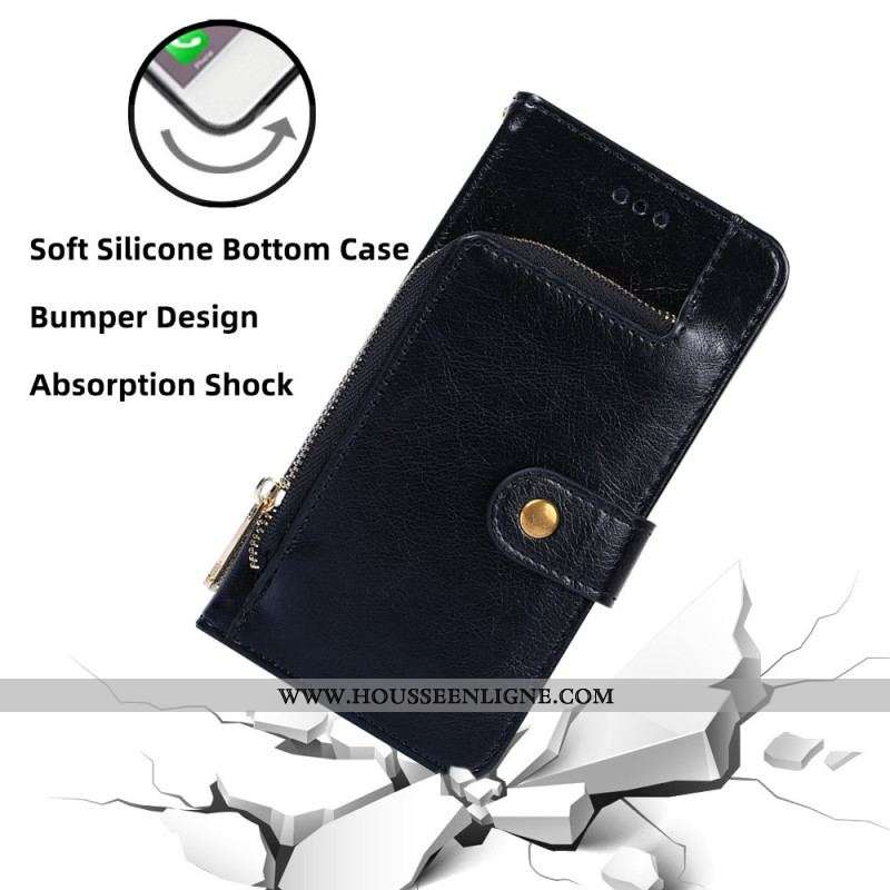 Housse Xiaomi Redmi Note 12 Pro/Poco X5 Pro 5G Porte-Monnaie Zippé