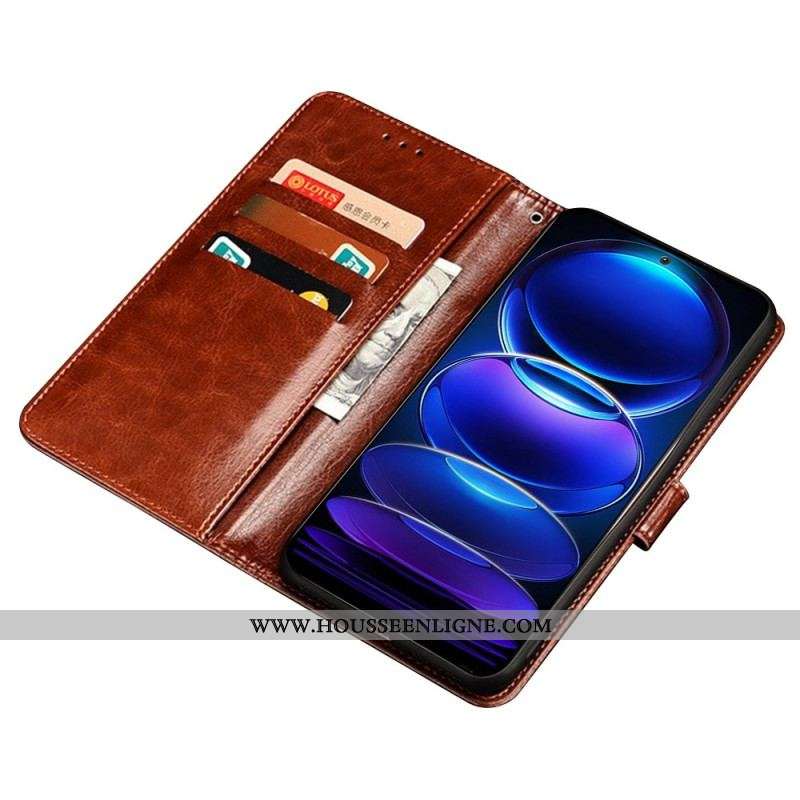 Housse Xiaomi Redmi Note 12 Pro/Poco X5 Pro 5G Simili Cuir IDEWEI