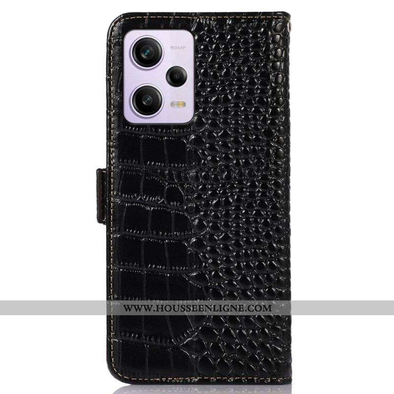 Housse Xiaomi Redmi Note 12 Pro/Poco X5 Pro 5G Style Crocodile RFID