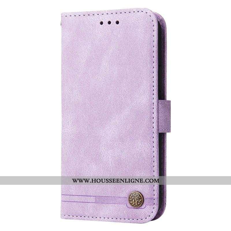 Housse Xiaomi Redmi Note 12 Pro/Poco X5 Pro 5G Style Cuir avec Rivet Décoratif