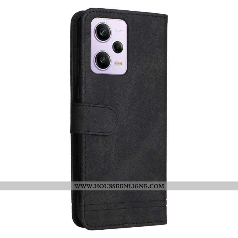 Housse Xiaomi Redmi Note 12 Pro/Poco X5 Pro 5G Style Cuir avec Rivet Décoratif