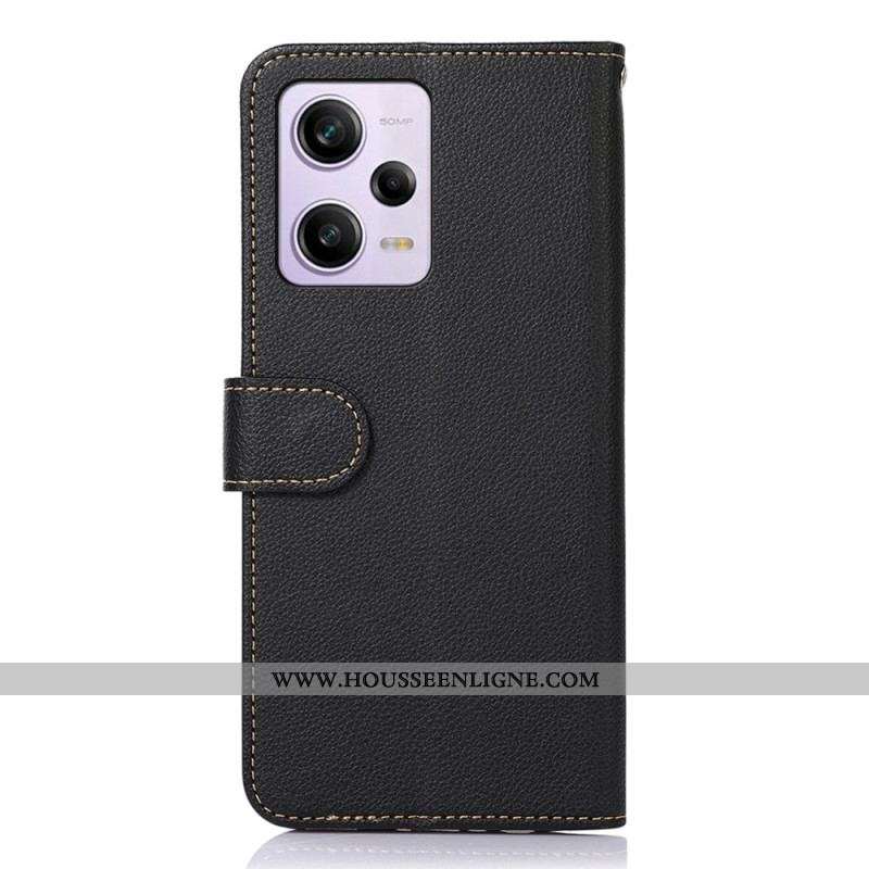 Housse Xiaomi Redmi Note 12 Pro/Poco X5 Pro 5G Style Litchi RFID KHAZNEH