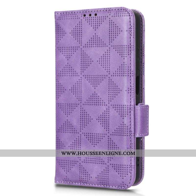 Housse Xiaomi Redmi Note 12 Pro/Poco X5 Pro 5G Triangles avec Lanière
