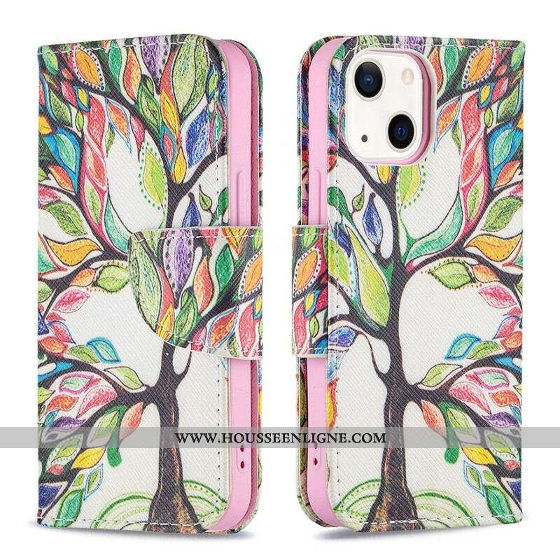 Housse iPhone 13 Mini Arbre Coloré