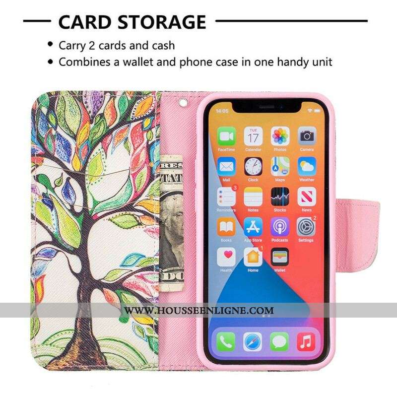 Housse iPhone 13 Mini Arbre Coloré