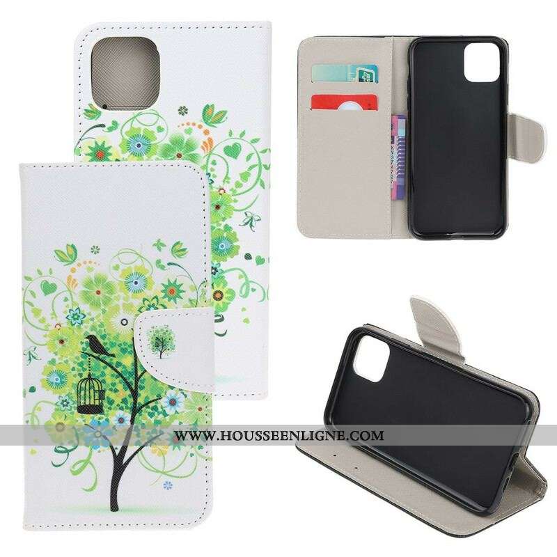 Housse iPhone 13 Mini Arbre Fleuri