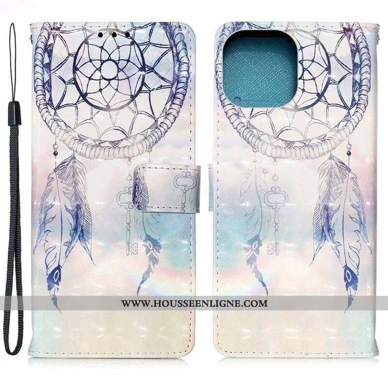 Housse iPhone 13 Mini Attrape Rêves Aquarelle