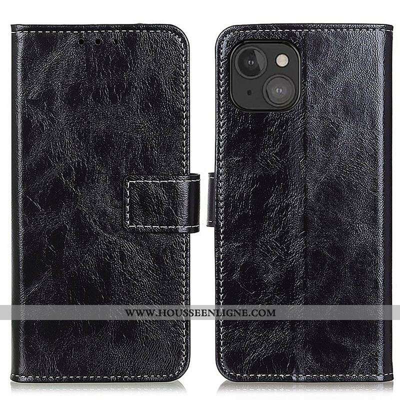 Housse iPhone 13 Mini Brillante et Coutures Apparentes
