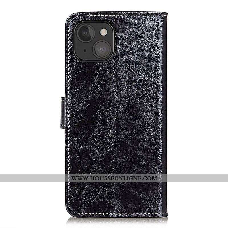 Housse iPhone 13 Mini Brillante et Coutures Apparentes