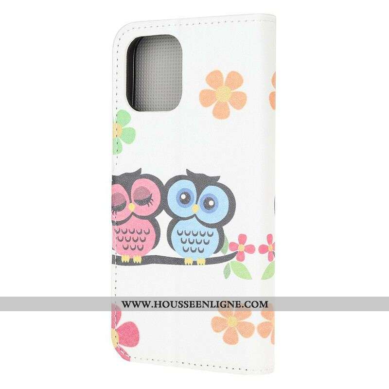 Housse iPhone 13 Mini Couple de Hiboux